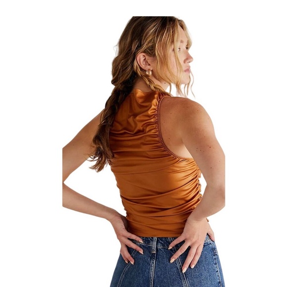 NWT Free People Ride Along Ruched Top - Picture 2 of 6